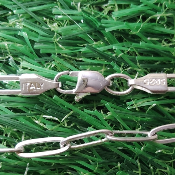 Sterling Silver Paperclip Chain Necklace - Picture 2 of 2